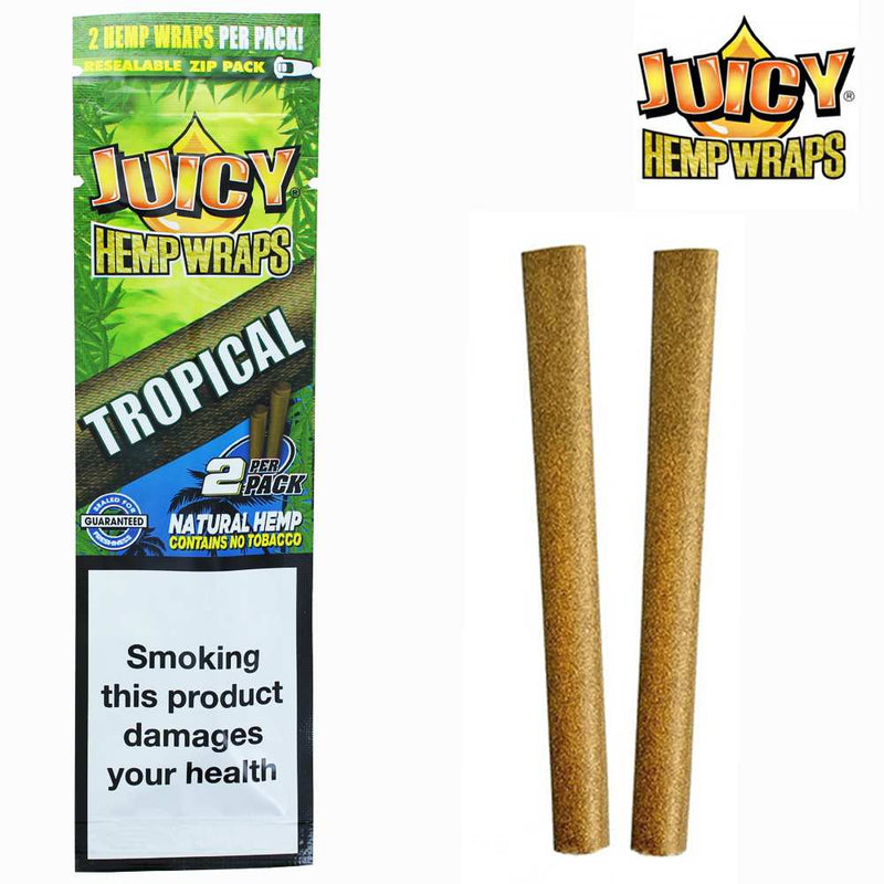 Blunt chanvre Tropical boîte 25 paquets Juicy Jay's – lot blunts chanvre saveur tropicale | Euphoria Society