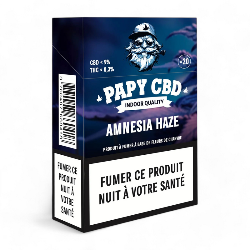Cigarettes CBD Amnesia Haze Papy CBD – cigarettes chanvre CBD Amnesia Haze sans tabac | Euphoria Society