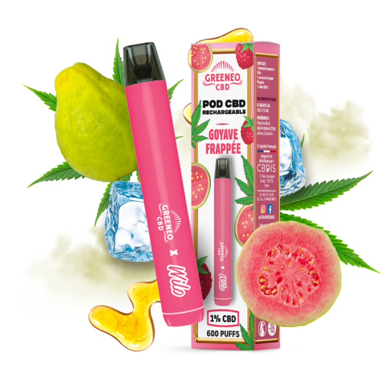 Pod CBD Rechargeable Goyave Frappée Greeneo | Euphoria Society