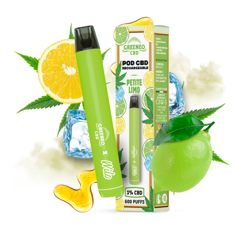 Pod CBD Rechargeable Petite Limo Greeneo | Euphoria Society