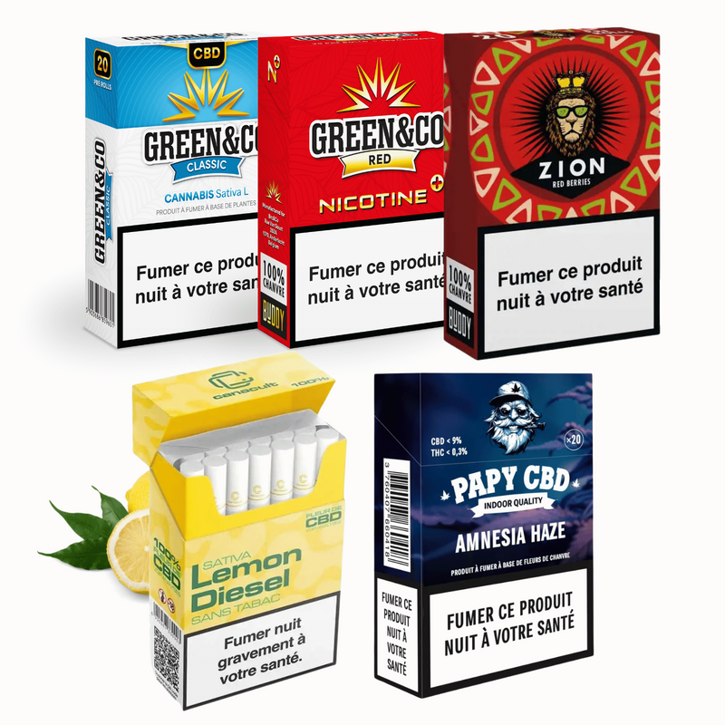 5 Cigarettes CBD Premium Pack Découverte 2 | Euphoria Society