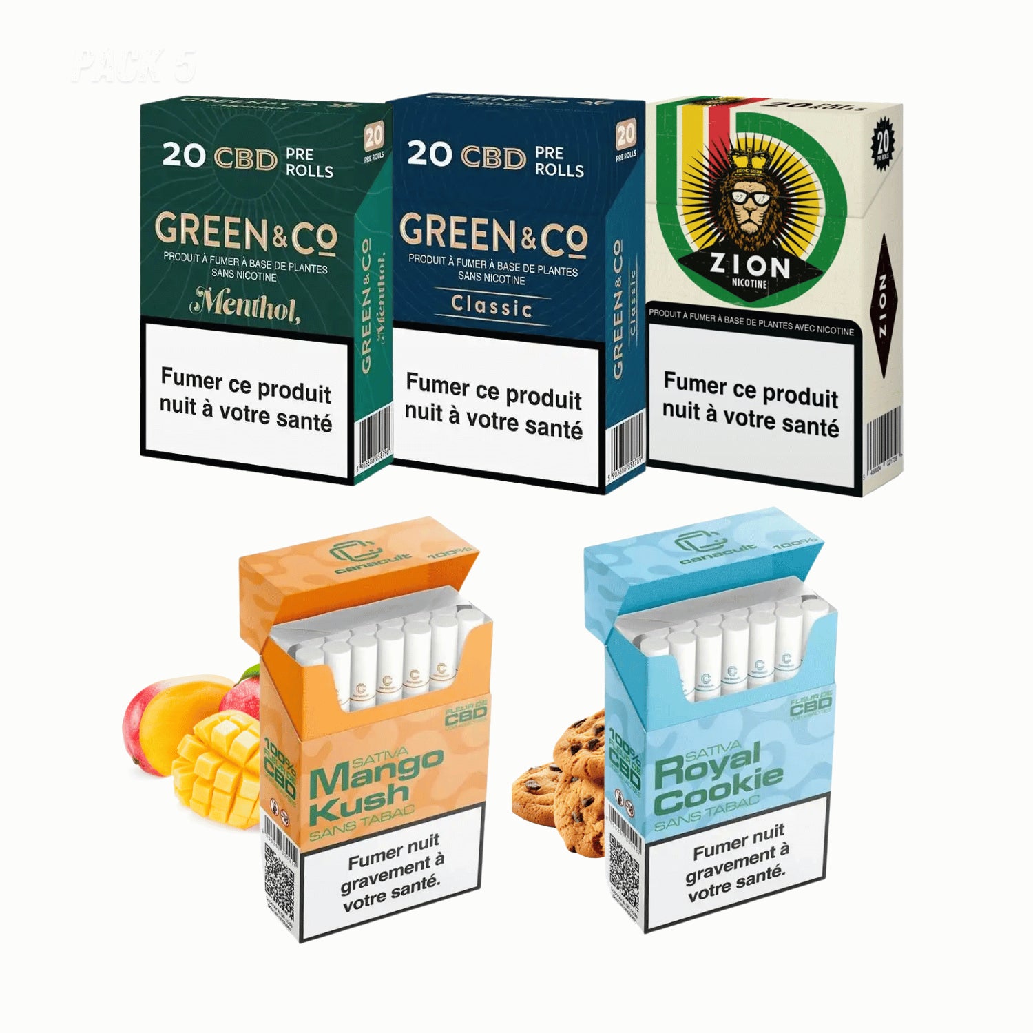 Pack Découverte Premium 5 Cigarettes CBD
