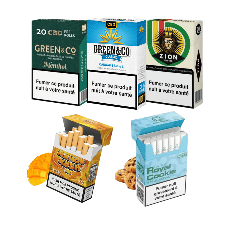 Pack Découverte Premium 5 Cigarettes CBD | Euphoria Society