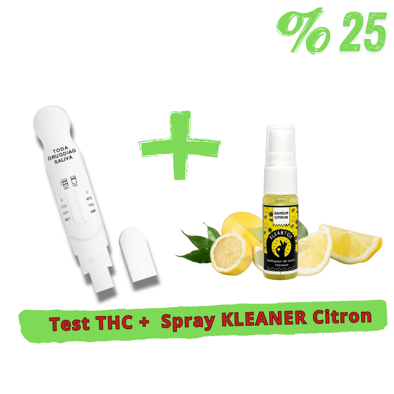 Pack Test THC + Spray Kleaner Kleantox Citron | Euphoria Society