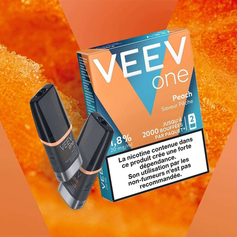 Paquet de 2 Pods pre-remplis Veev One Peach (09 mg/ml)