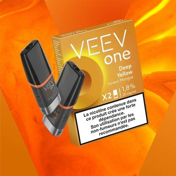 Paquet de 2 Pods Pré-remplis Veev One Deep Yellow Mangue 20mg/ml | Euphoria Society