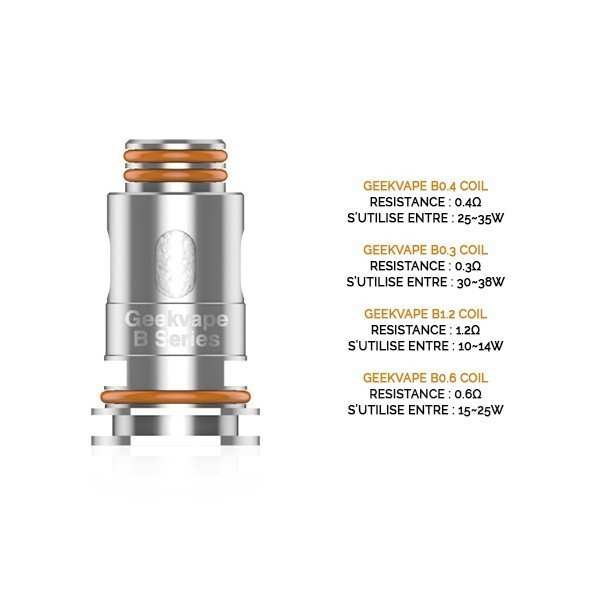 Resistances B Coil Geekvape (pack de 5) (0.3 Ohms)