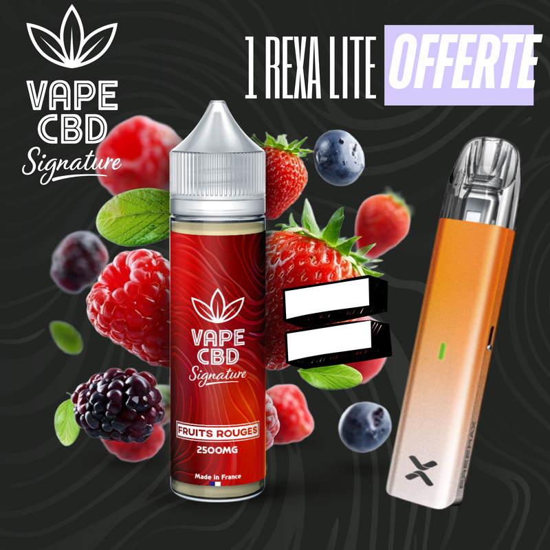 Pack E-liquide CBD Fruits Rouges Vape CBD Signature 50ml 2500mg | Euphoria Society