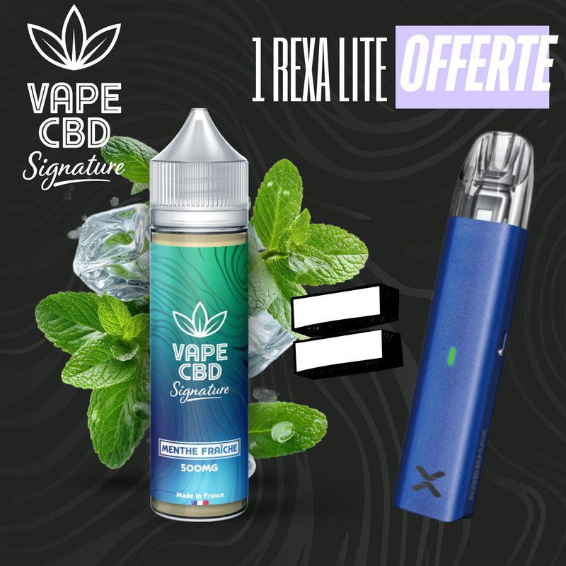 Pack E-liquide CBD Menthe Fraîche Vape CBD Signature 50ml 2500mg | Euphoria Society