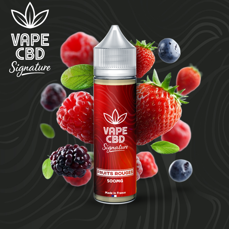 E-liquide CBD Fruits Rouges Vape CBD Signature 50ml 2500mg | Euphoria Society