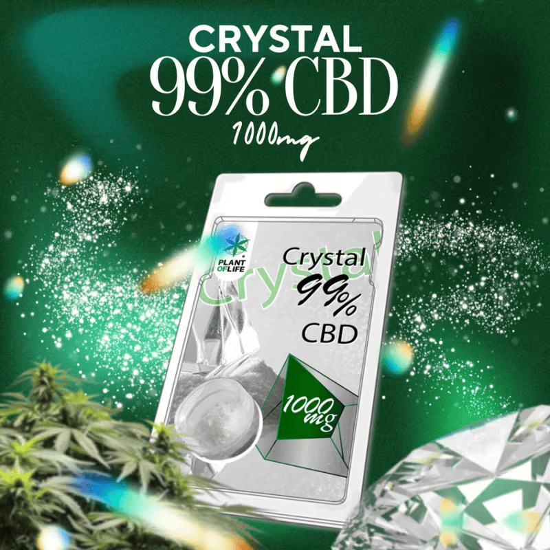 Cristaux CBD 99% 1000mg Plant of Life – isolat CBD pureté maximale concentré | Euphoria Society