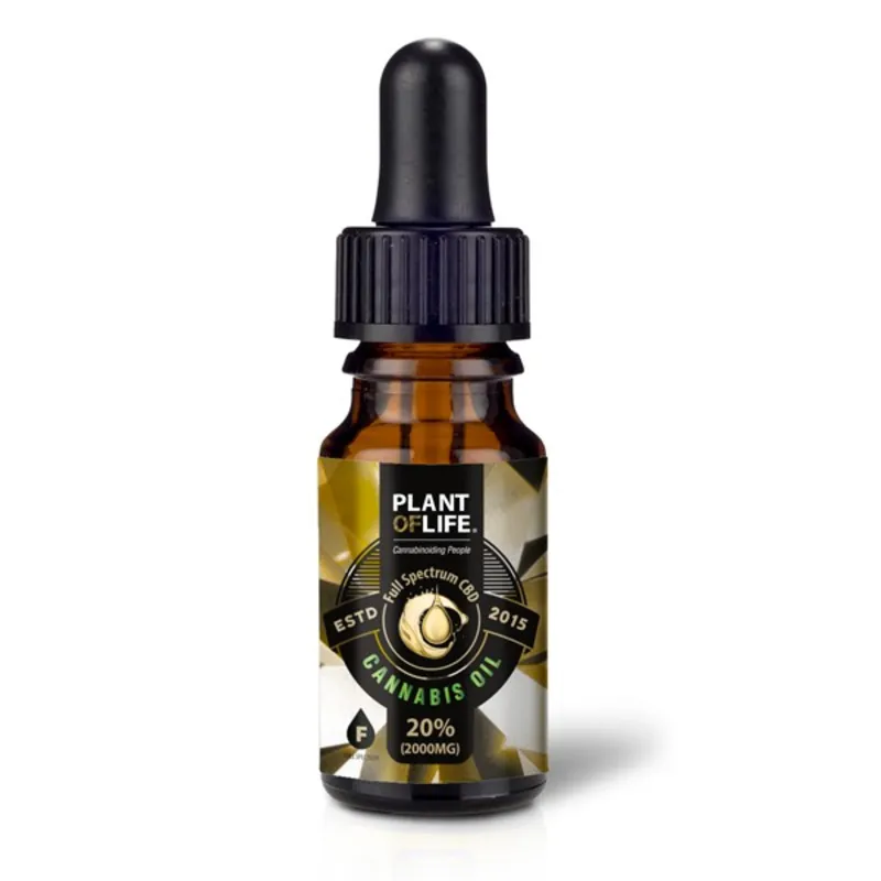 Huile CBD 20% full spectrum Plant of Life – huile sublingual spectre complet 20% | Euphoria Society
