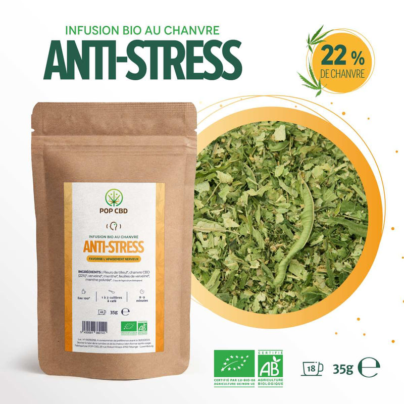 Tisane CBD Bio Anti Stress Vrac Pop CBD | Euphoria Society