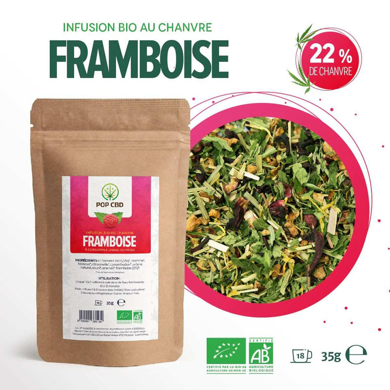 Tisane CBD Bio Framboise Pop CBD | Euphoria Society