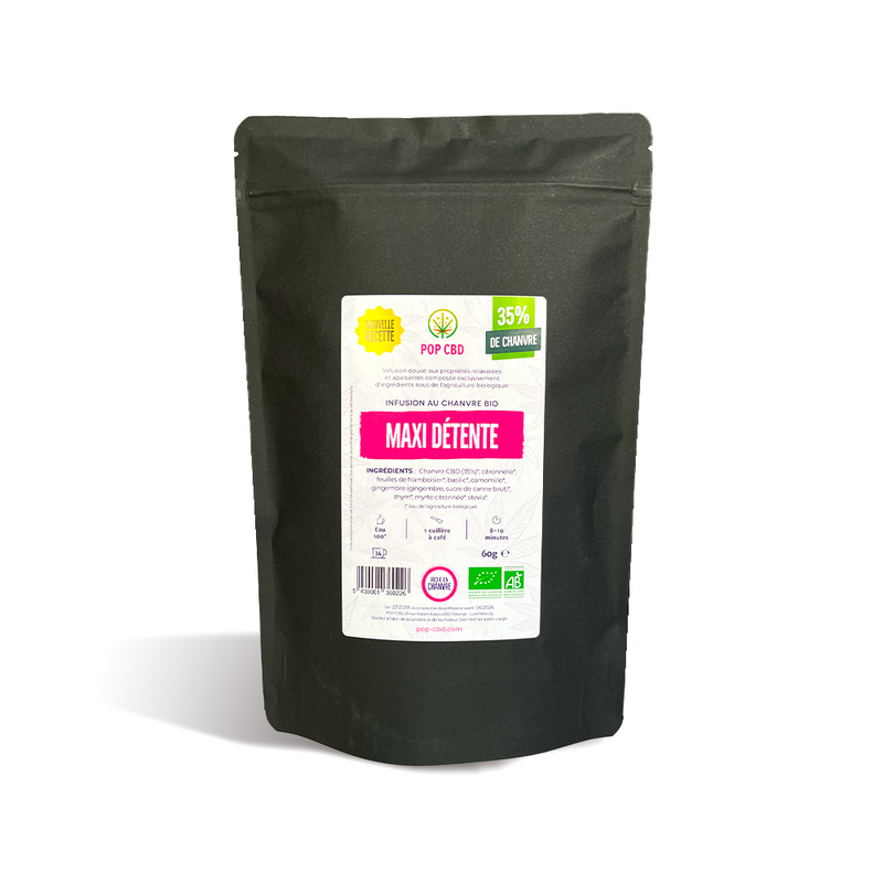 Tisane CBD Bio Maxi Détente Pop CBD | Euphoria Society