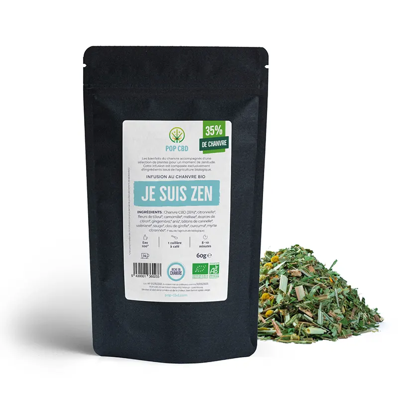 Tisane CBD Bio Je Suis Zen Pop CBD | Euphoria Society