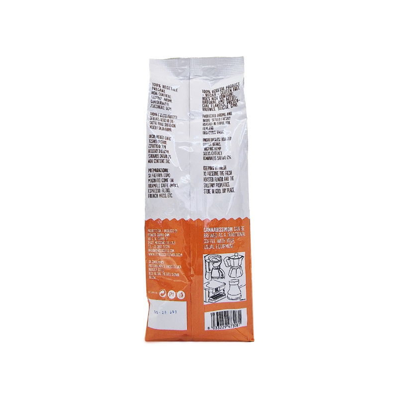 Café chanvre grains 1kg Cannabissimo – café CBD grains torréfié artisanal premium | Euphoria Society