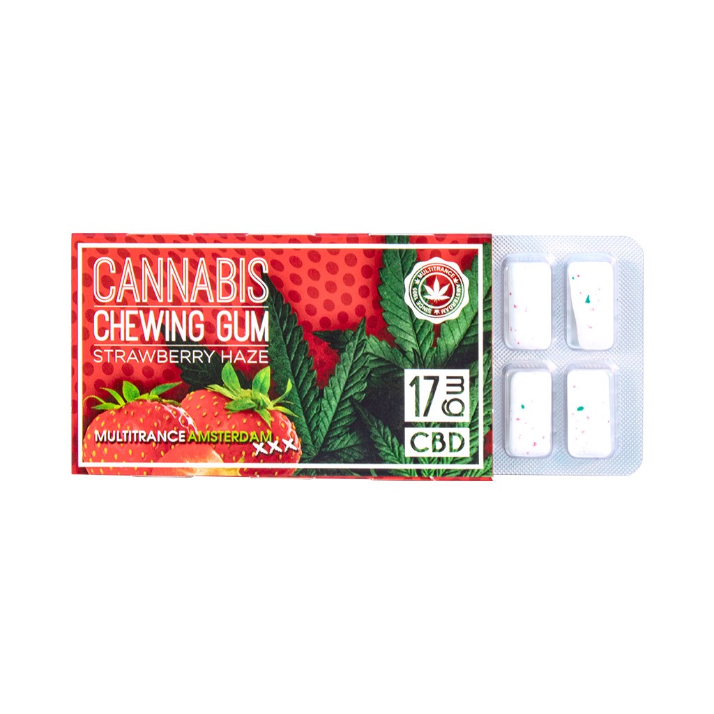 Boîte de 24 Chewing-gum CBD fraise | MULTITRANCE