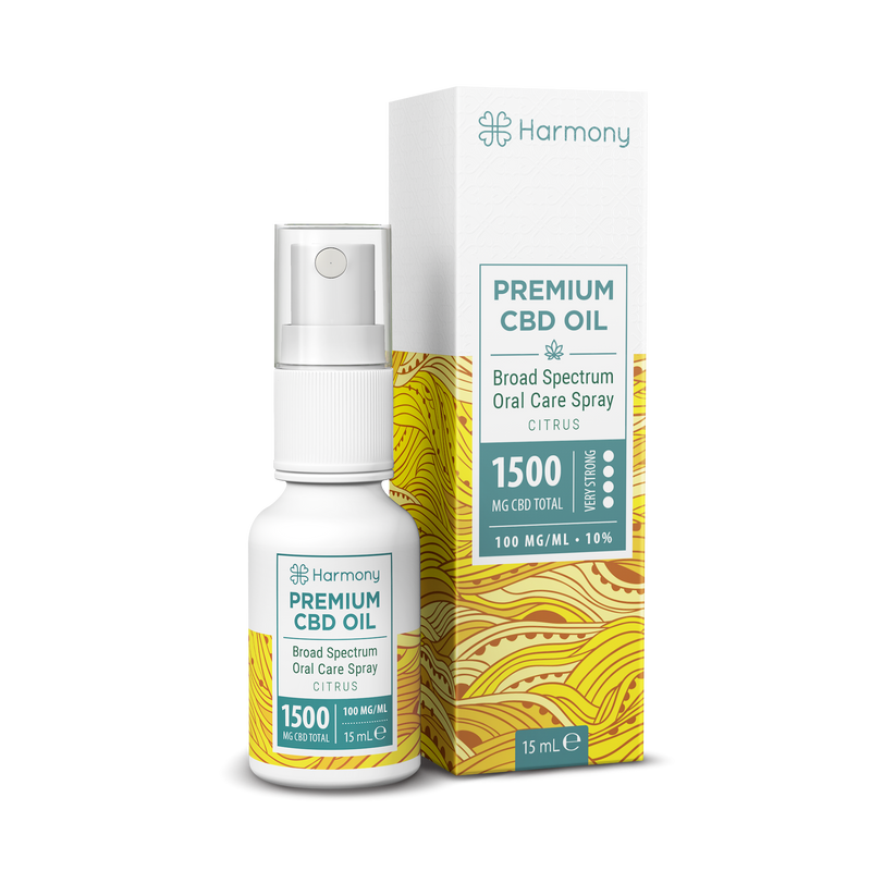 Huile CBD Spray 10% broad spectrum agrumes Harmony – spray sublingual agrumes | Euphoria Society