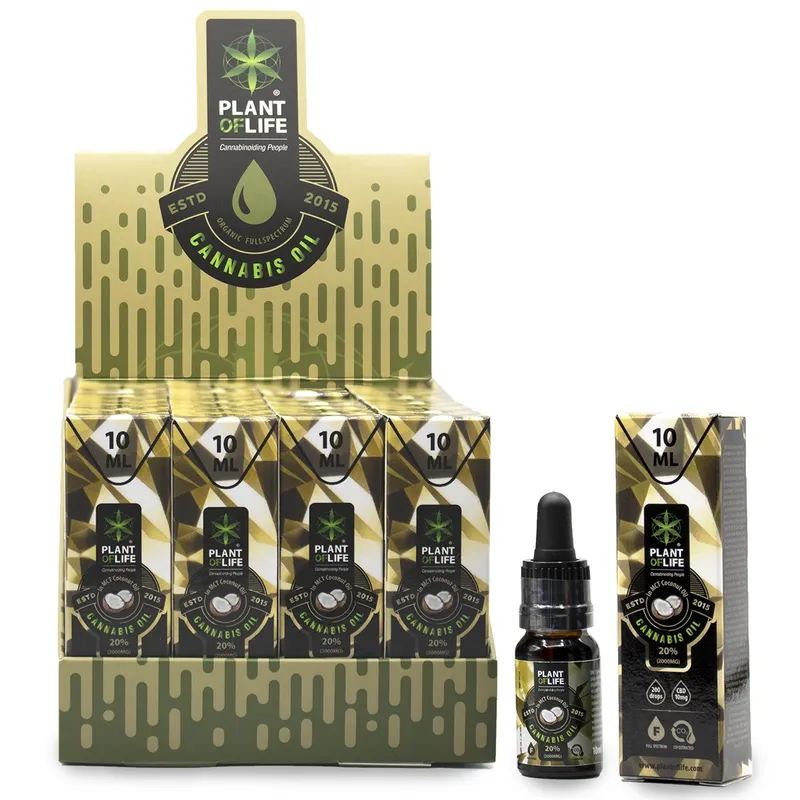 Huile CBD 20% full spectrum coco Plant of Life – huile chanvre coco 20% sublingual | Euphoria Society
