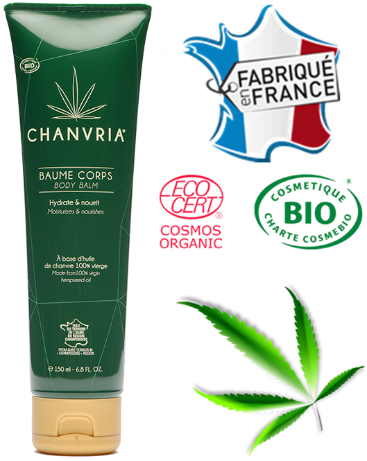 Baume corps huile chanvre bio Chanvria – soin hydratant corps chanvre bio naturel | Euphoria Society