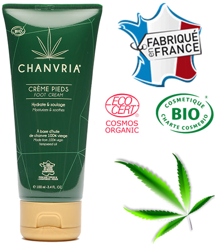 Crème pieds huile de chanvre bio | CHANVRIA
