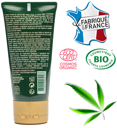 Crème mains huile de chanvre bio | CHANVRIA