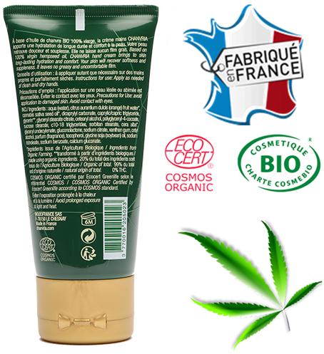 Crème mains huile chanvre bio Chanvria – soin mains chanvre bio hydratation naturelle | Euphoria Society