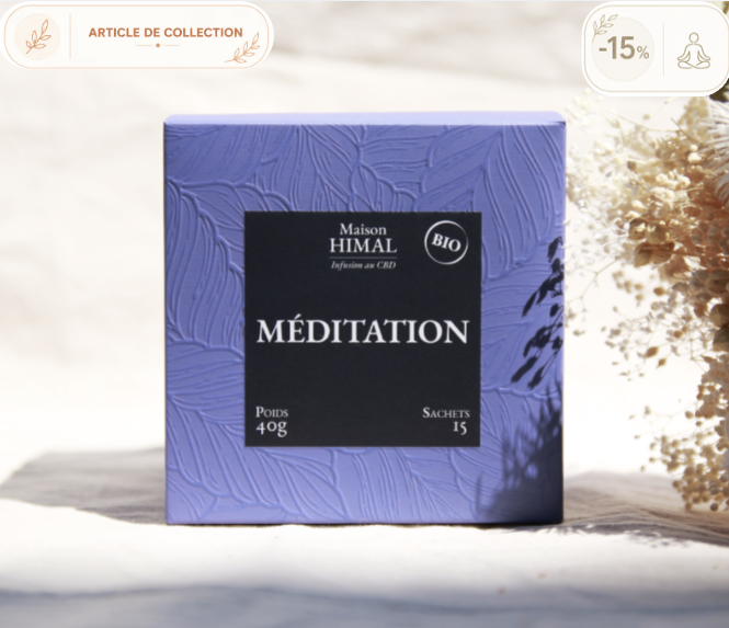 Tisane CBD bio méditation | MAISON HIMAL