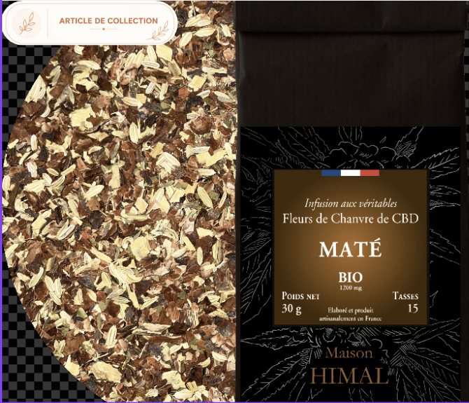 Tisane CBD bio maté - en vrac | MAISON HIMAL