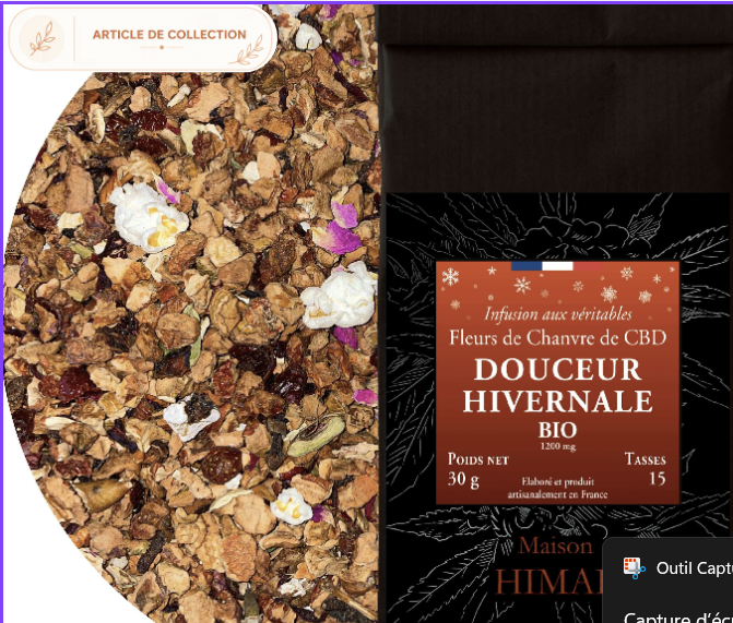 Tisane CBD bio douceur hivernale  | MAISON HIMAL