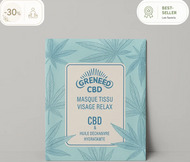 Masque tissu relaxant visage CBD | GREENEO
