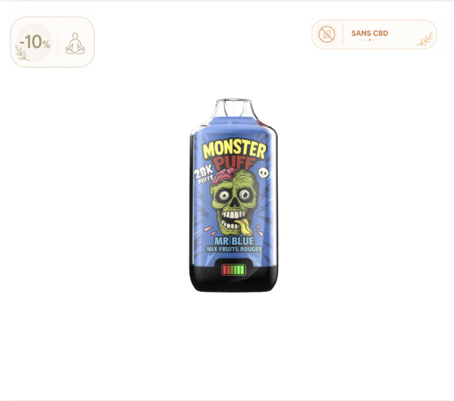 Puff Monster Puff 28k Mr Blue Mix Fruits Rouges (10 mg/ml)