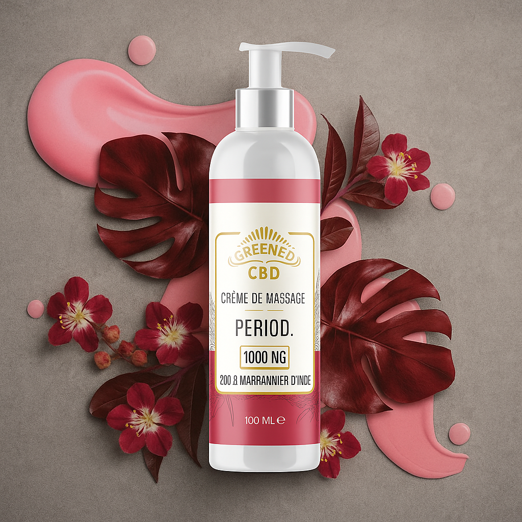Crème de massage CBD period | GREENEO